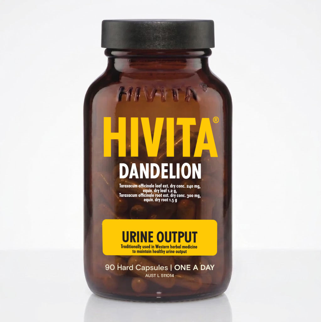 HIVITA Dandelion supplement bottle on a white background