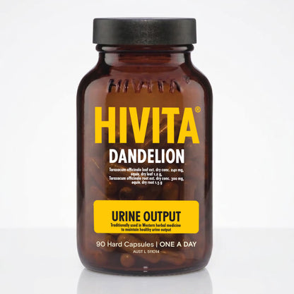 HIVITA Dandelion supplement bottle on a white background