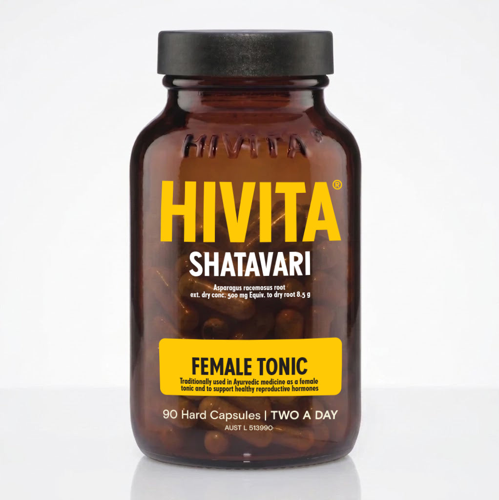 HIVITA Shatavari female tonic bottle on a white background