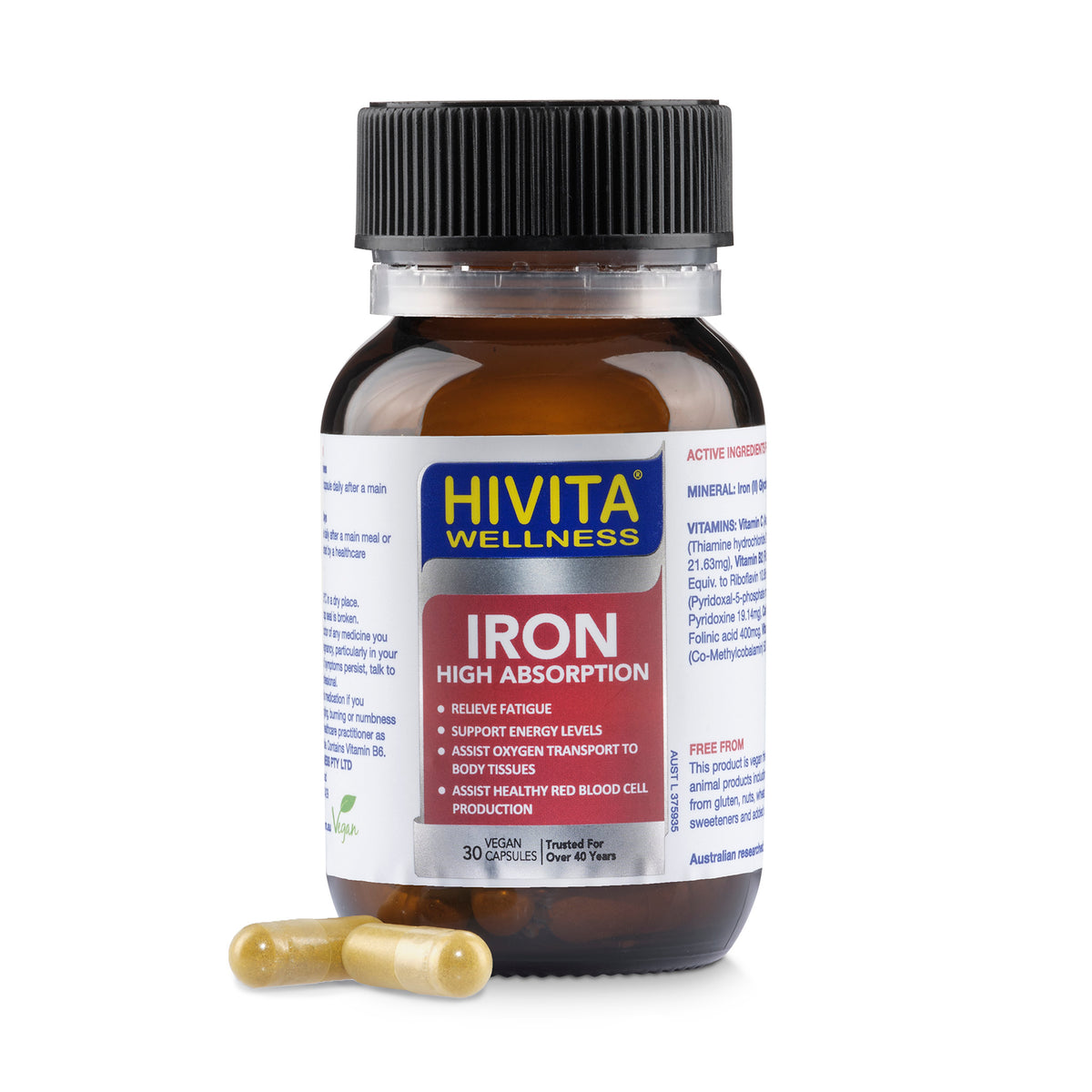 HIVITA Wellness Iron High Absorption 30 capsules