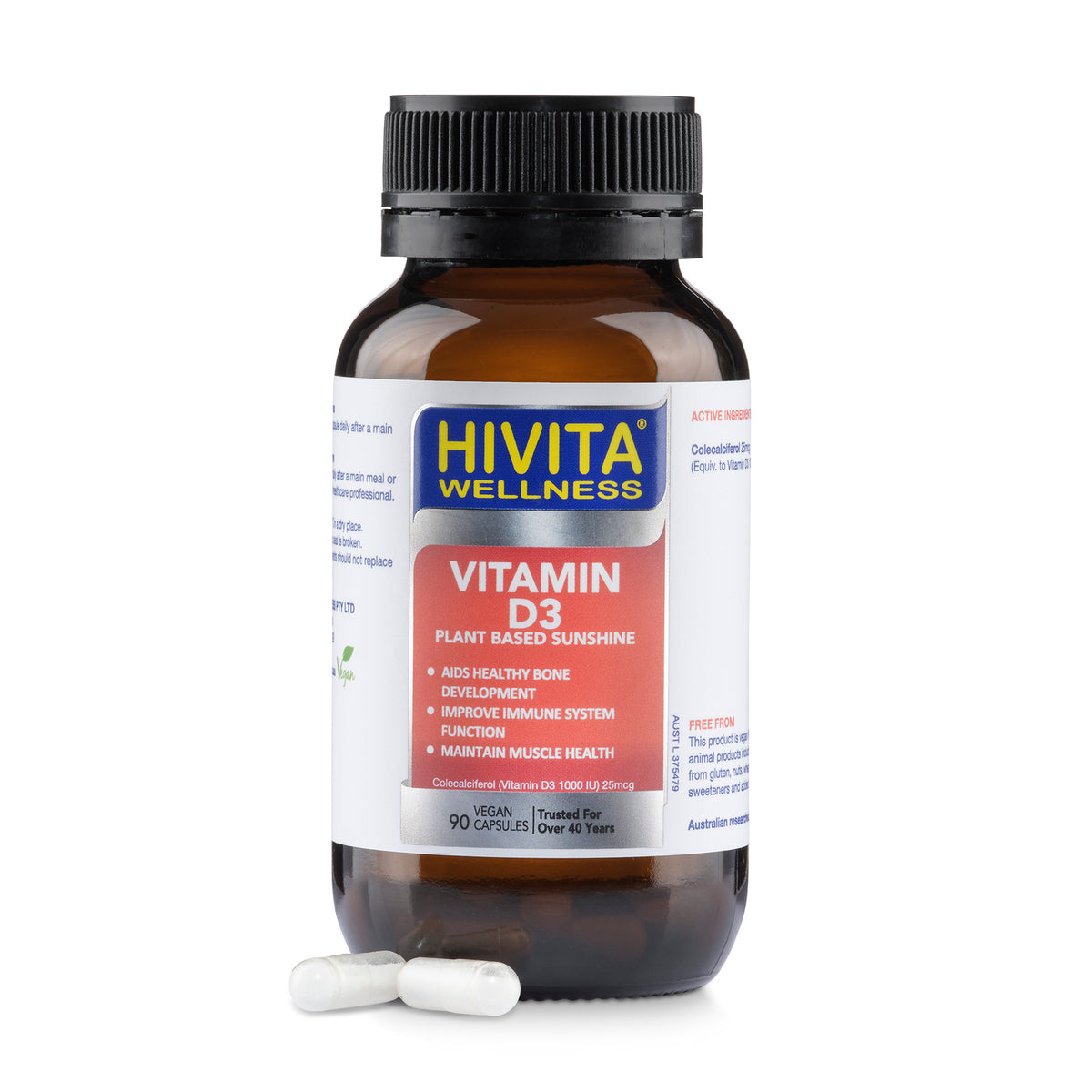 HIVITA Wellness Vitamin D3 Plant Based Sunshine 90 capsules